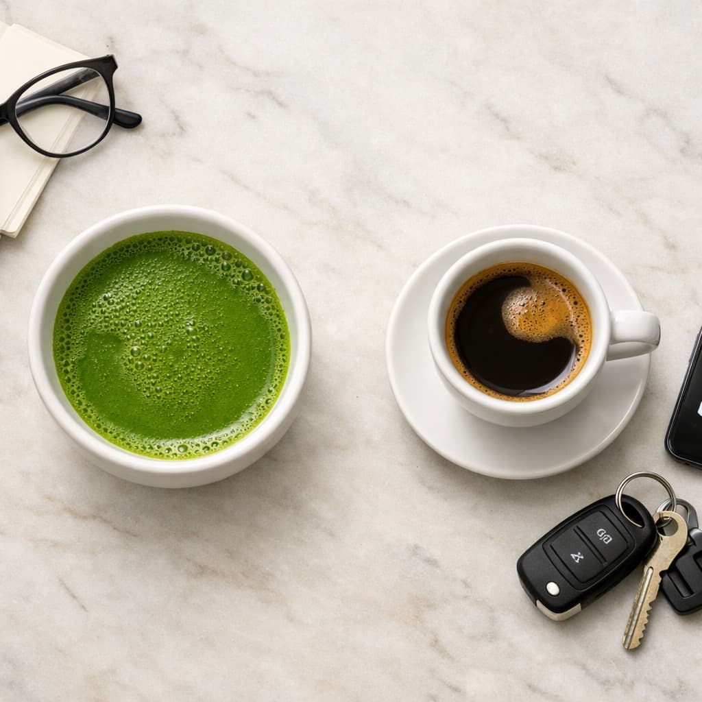 Matcha vs koffie