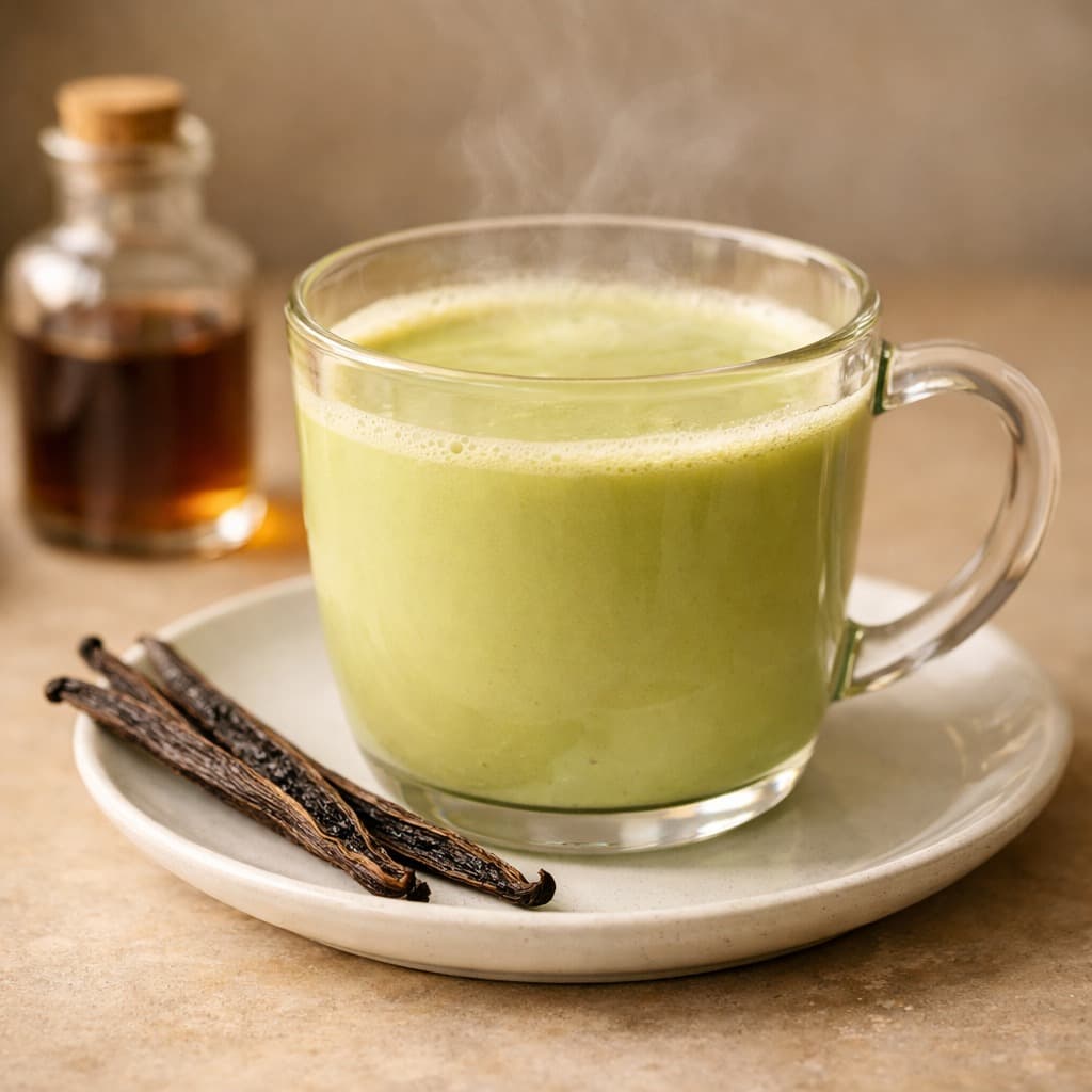 Vanille matcha latte recept
